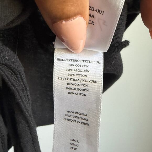 Rails sz S‎ Black Cotton Adjustable Ruched Crop Tee - Picture 4 of 7